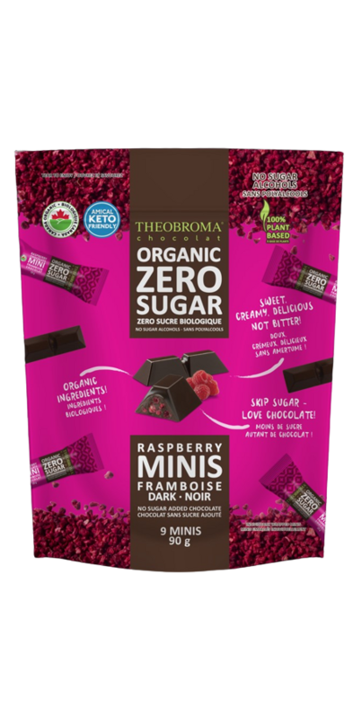 Buy Theobroma Chocolate Organic Zero Sugar Raspberry Dark Chocolate ...