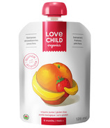 Love Child Organics Poche de bananes, fraises et pêches 