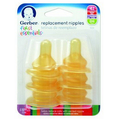 Buy Gerber First Essentials Medium Flow Nipples at Free