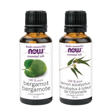 NOW Foods Bergamot + Lemon Eucalyptus Essential Oil Set NOW Foods Bergamot + Lemon Eucalyptus Essential Oil Set