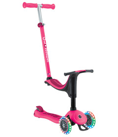 Globber GO-UP Sporty Lights Scooter Fuchsia