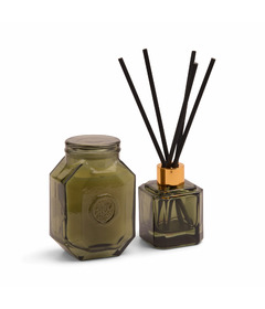 Paddywax Botanica Green Glass Diffuser & Soy Candle Wild Neroli