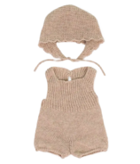 Miniland Knitted Doll Outfit Romper & Bonnet