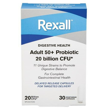 Buy Rexall Adult 50+ Immunity Probiotic 11 Strains 20 Billion CFU from