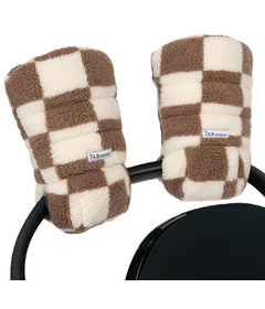7AM Enfant Warmmuffs Print Checkers Tan