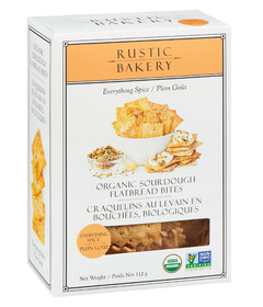 Rustic Bakery Organic Sourdough Flatbread Bites, Everything Spice