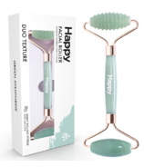 Happy Duo Texture Facial & Body Roller with Box Green Aventurine