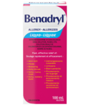 Médicament contre les allergies Benadryl liquide