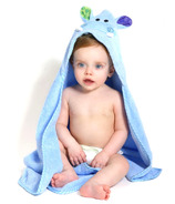 ZOOCCHINI Serviette de bain à capuche en éponge pour bébé Henry Hippo