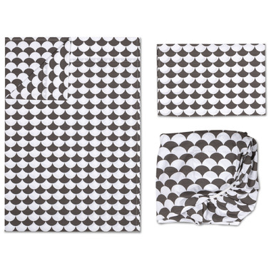 Lolli Living Toddler Sheet Set Kayden Black Scallop Lolli Living Toddler Sheet Set Kayden Black Scallop