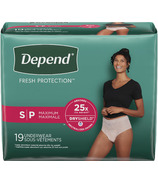 Depend FIT-FLEX Incontinence Underwear for Women Maximum Absorbency Small