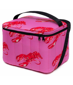image of BAGGU Puffy Cooler Bag Pink Lobster with sku:320332