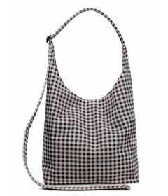 image of BAGGU Large Nylon Sling Black & White Gingham with sku:320329