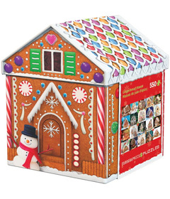 Eurographics Gingerbread House Tin with Puzzle