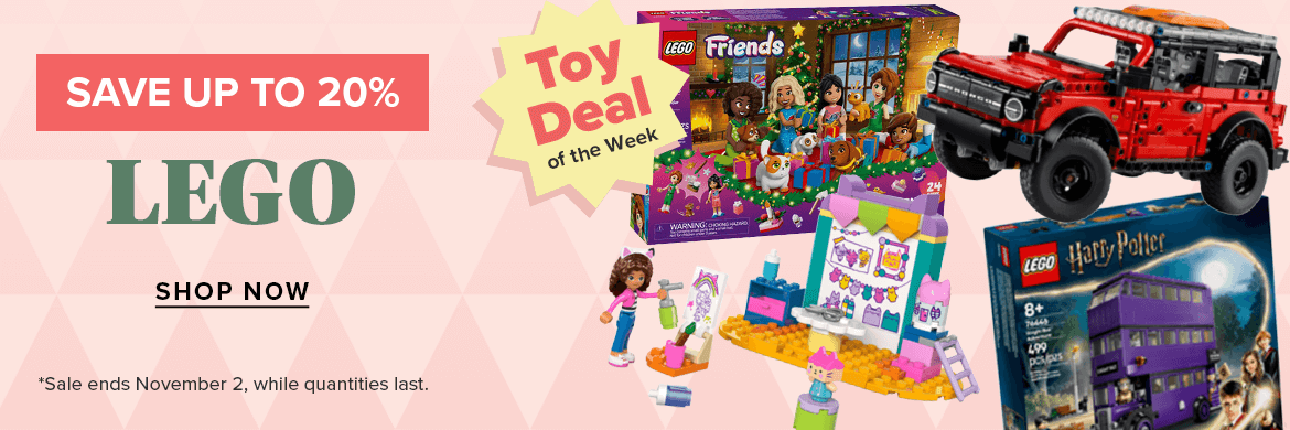 Save up to 20% on Lego