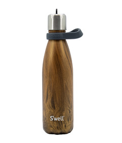 S'well Bottle with Flip Straw Teakwood