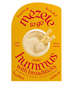 Mezete Classic Hummus To Go with Breadsticks