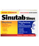 Pack pratique de jour et de nuit de Sinus Extra Fort de Sinutab Daytime & Nightime Convenience Pack