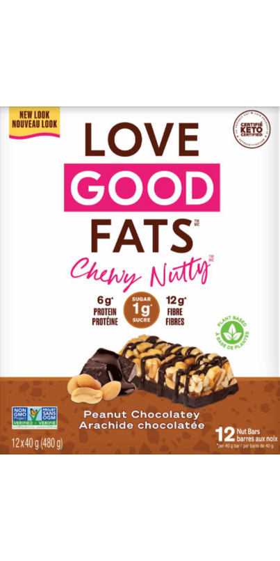 Buy Love Good Fats Chewy Nutty Peanut Chocolatey Bar Case at Well.ca ...