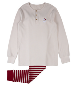 petit lem Men's Henely Thermal PJ Set Santa