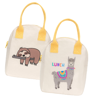 Fluf Zippered Lunch Well.ca Exclusive Sloth + llama
