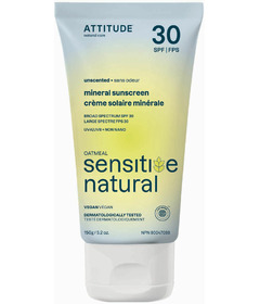 ATTITUDE Sensitive Skin Mineral Sunscreen SPF30 Unscented