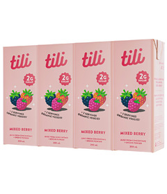 tili Super Greens Juice Box Mixed Berry