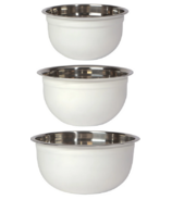Now Designs Matte Steel White Mixing Bowls Set