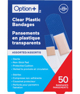 Option + Bandages en plastique transparent assortis