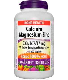 Webber Naturals Calcium Magnesium with Zinc Bonus Size