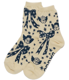 BAGGU Crew Sock Cherub Bows