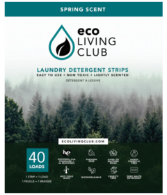 Eco Living Club Laundry Detergent Strips Spring Scent