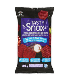 Want-Want Tasty Snax Purple Sweet Potato Rice Chips Sea Salt & Black Pepper