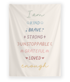 Cherrypick Reusable Fabric Banner Affirmations Muted Rainbow
