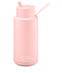 frank green Ceramic Reusable Bottle with Flip Straw Lid Blushed