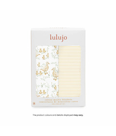 Lulujo Vintage Swaddle Ducklings/Yellow Stripe