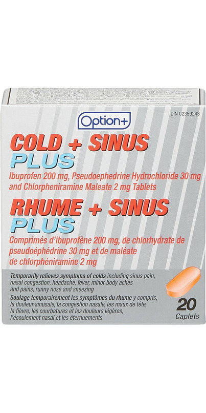 Buy Option+ Cold + Sinus Plus at Well.ca | Free Shipping $35+ in Canada