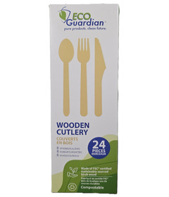 Eco Guardian Wooden Fork, Knife & Spoon