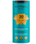 ATTITUDE Mineral Sunscreen Stick non parfumé SPF 30 