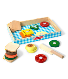 Melissa & Doug Wooden Play Food Sandwich Making Set