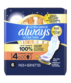 Always Ultra Thin Overnight Pads