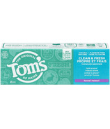 Tom's of Maine Clean & Fresh Dentifrice sans fluorure