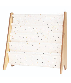 3 Sprouts Recycled Book Rack Terrazzo Cream