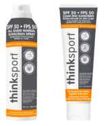 thinksport Clear Zinc Sunscreen Lotion & Spray SPF 50 Bundle