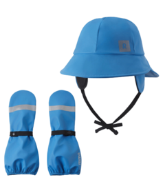 Reima Rain Hat and Mitts Cool Blue Bundle