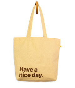 image of Fluf Tote Have A Nice Day Butter Espresso with sku:328041