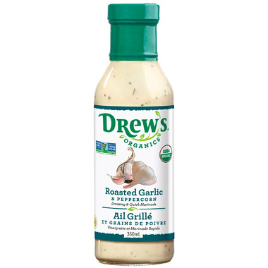 Drew\'s Organics Roasted Garlic & Peppercorn Dressing & Marinade Drew\'s Organics Roasted Garlic & Peppercorn Dressing & Marinade