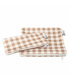 Micasso & Co Reusable Snack & Sandwich Bags Vichy Caramel