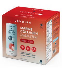 Landish Marine Collagen Sparkling Water Apple Lychee