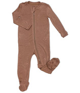 Silkberry Baby Bamboo Footed Sleeper with Zipper Beaver Fur